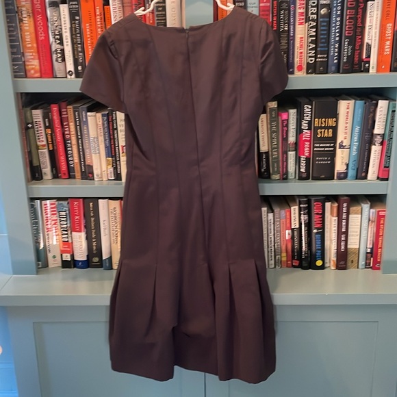 Oscar de le Renta cotton/silk Black dress, 8 - Picture 3 of 4